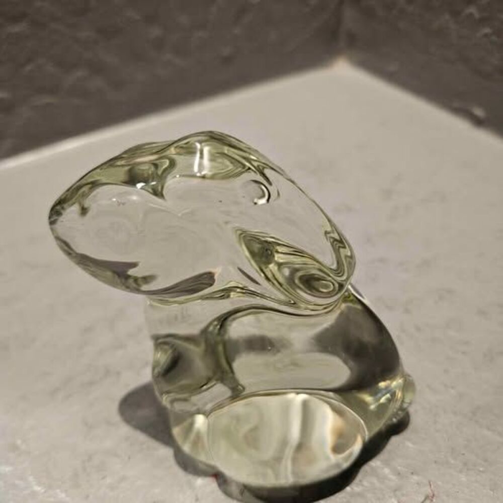 Clear Glass Rabbit Figurine Paperweight - Picture 4 of 7